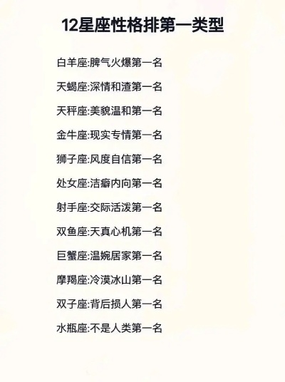 十二星座性格特点大揭秘，十二星座配对指南
