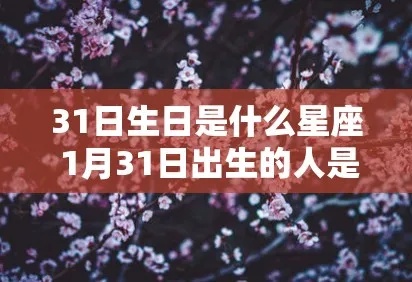 1月31日是什个星座，1月31日生日星座特点解析