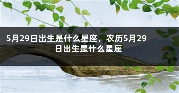 农历5月29是什么星座（农历生日对应西方星座）