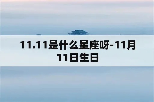 十一月一号是什个星座，十一月一号生日星座查询