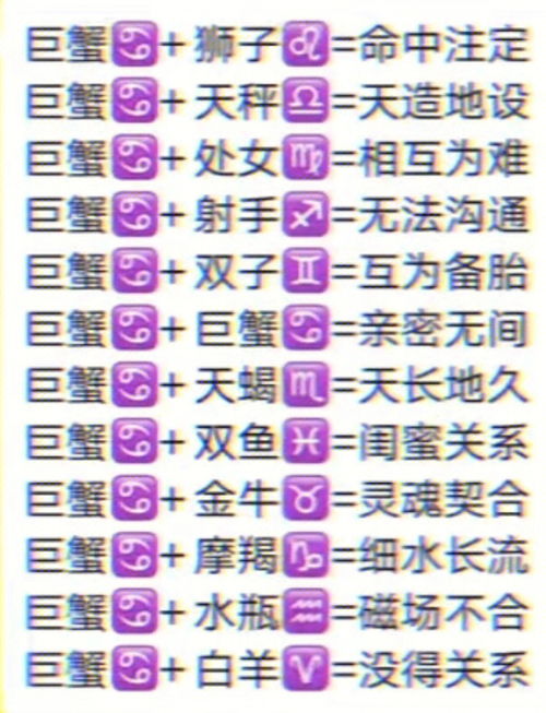 什么星座克巨蟹座（星座之间的相克关系）