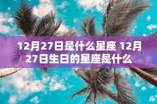 12月27号是什么星座（12月27日出生的人属于什么星座）