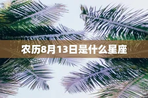 阳历8月13日是什么星座？（星座查询8月13日生日的人属于什么星座）