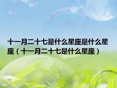 十一月二十七日出生的人是什么星座，生日在十一月二十七日的人星座是什么