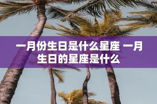 一月三号生日星座是什么，一月三号是什么星座的人特点