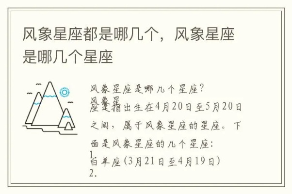 什么叫风象星座（详解风象星座的特点和性格）
