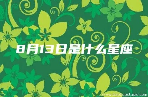 8月13日是什个星座,8月13日生日星座特点解析