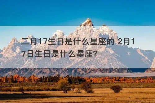 2月17号是什么星座（2月17日生日星座查询）