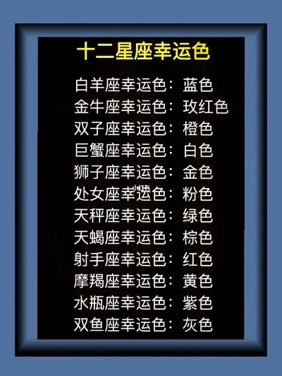 12星座喜欢的幸运颜色大揭秘，星座与颜色的奇妙关联
