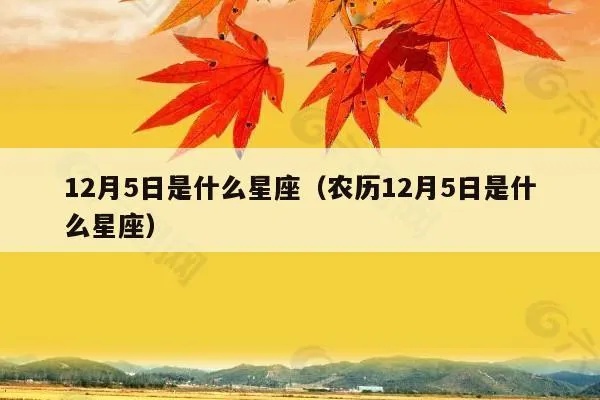 农历12月5日是什么星座（星座查询）