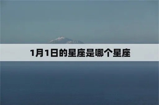 1月1号是什么星座（揭秘1月1日的星座密码）