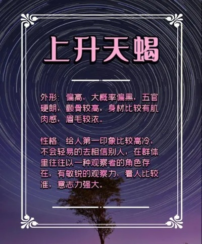 天蝎上升星座是什么意思,天蝎上升星座性格特点解析