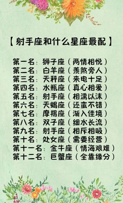 射手和什么星座配（最配射手座的星座是什么）