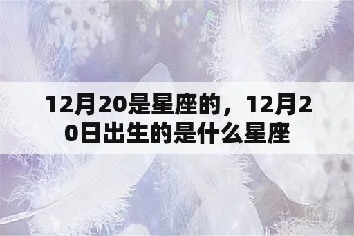 12.20什么星座（生日在12月20日的人属于哪个星座）