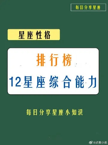 什么星座最厉害，十二星座实力排名TOP排行