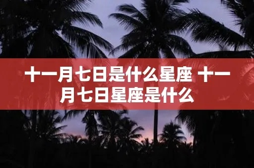 11月7日是什么星座的,11月7日生日星座特点分析