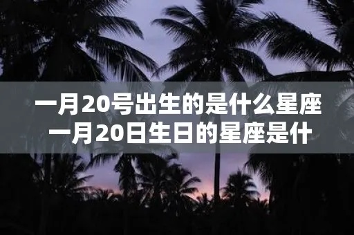 一月20号出生的人是什么星座，一月20号星座特点解析