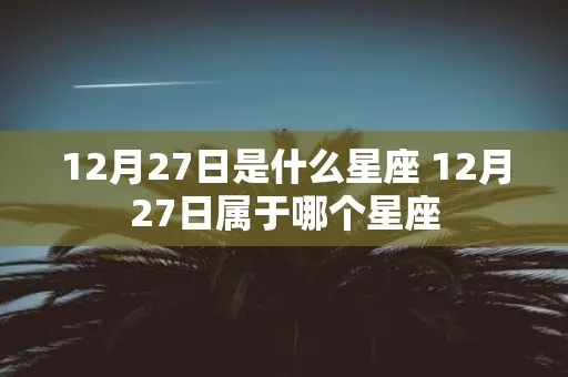 12月27日是什么星座（星座查询解析）
