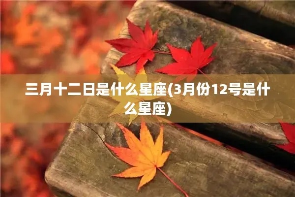 3月12号是什么星座,3月12日生日星座特点解析