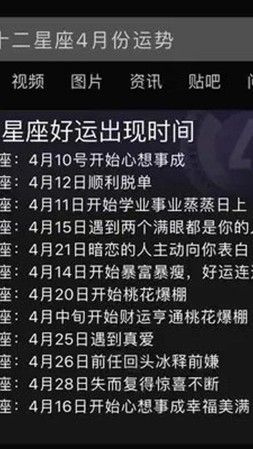 四月份的星座是什么（四月份的星座运势解析）