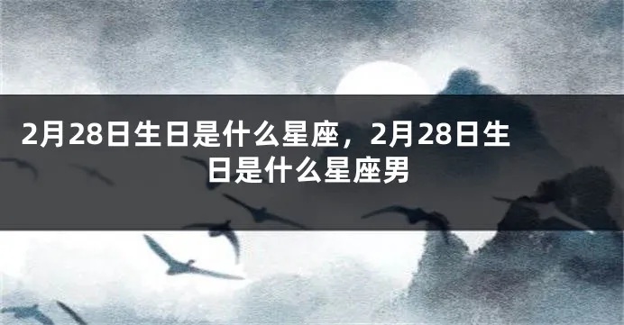 2.28生日的人是什么星座，2.28星座特点解析