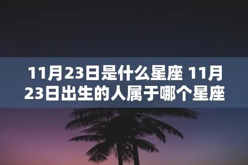 11月23是什么星座啊（十二星座解析）