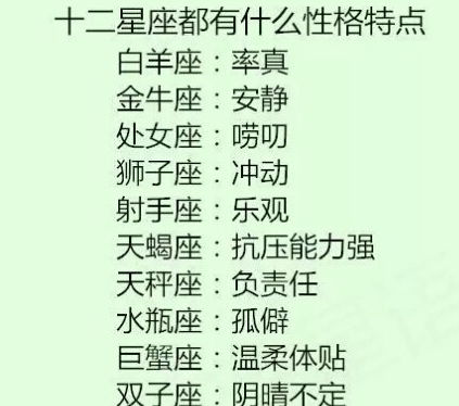 六月二十号是什么星座，六月二十号出生人的性格特点分析