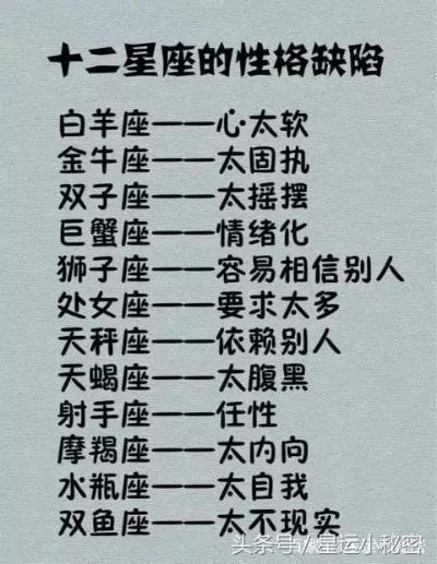 十二星座分别有什么（详细解读十二星座特点与性格）