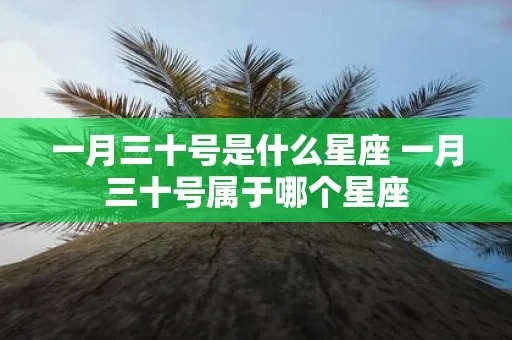 一月三十出生的人是什么星座，一月三十星座特点解析