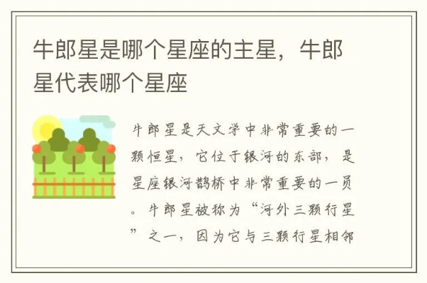 牛郎属于什么星座（牛郎的星座特点及性格分析）