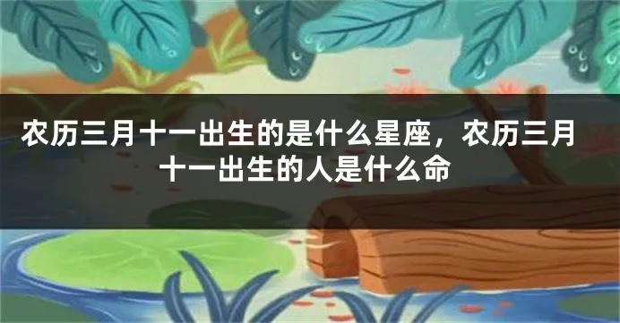 农历三月十一是什么星座，农历三月十一星座特点解析