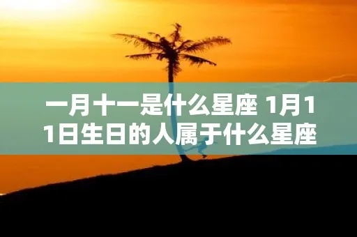 1月11号是什个星座？1月11号生日的人性格特点分析