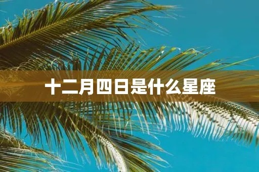 12月4日是什么星座，12月4日星座性格特点解析