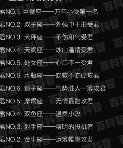 什么星座腹黑（星座腹黑排名）