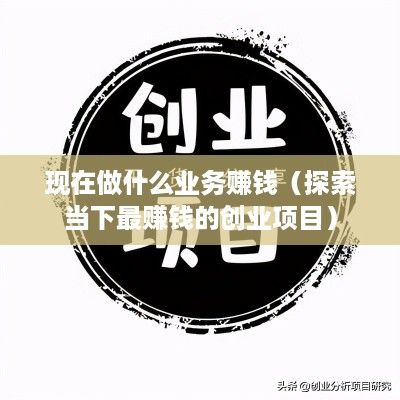 现在做什么业务赚钱（探索当下最赚钱的创业项目）