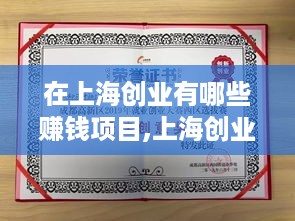 在上海创业有哪些赚钱项目,上海创业创新创意项目推荐