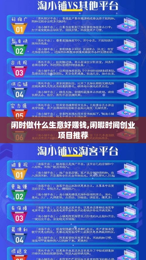 闲时做什么生意好赚钱,闲暇时间创业项目推荐