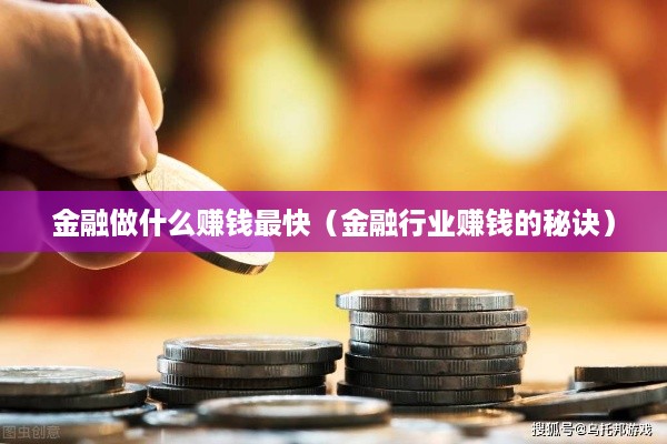 金融做什么赚钱最快（金融行业赚钱的秘诀）