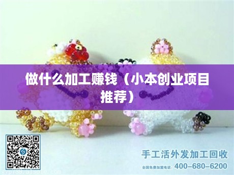 做什么加工赚钱（小本创业项目推荐）