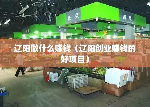 辽阳做什么赚钱（辽阳创业赚钱的好项目）