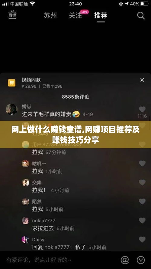网上做什么赚钱靠谱,网赚项目推荐及赚钱技巧分享
