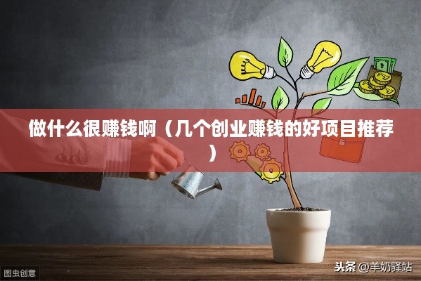 做什么很赚钱啊（几个创业赚钱的好项目推荐）