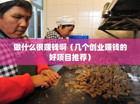 做什么很赚钱啊（几个创业赚钱的好项目推荐）