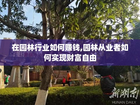 在园林行业如何赚钱,园林从业者如何实现财富自由