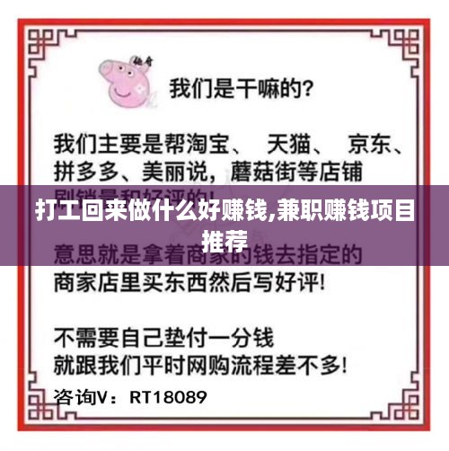 打工回来做什么好赚钱,兼职赚钱项目推荐
