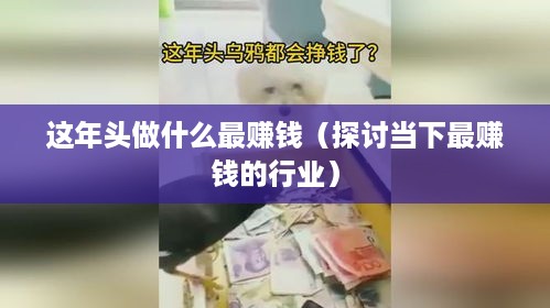 这年头做什么最赚钱（探讨当下最赚钱的行业）