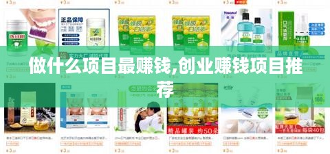 做什么项目最赚钱,创业赚钱项目推荐