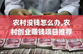农村没钱怎么办,农村创业赚钱项目推荐