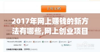 2017年网上赚钱的新方法有哪些,网上创业项目推荐