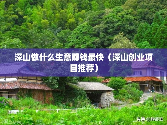 深山做什么生意赚钱最快（深山创业项目推荐）